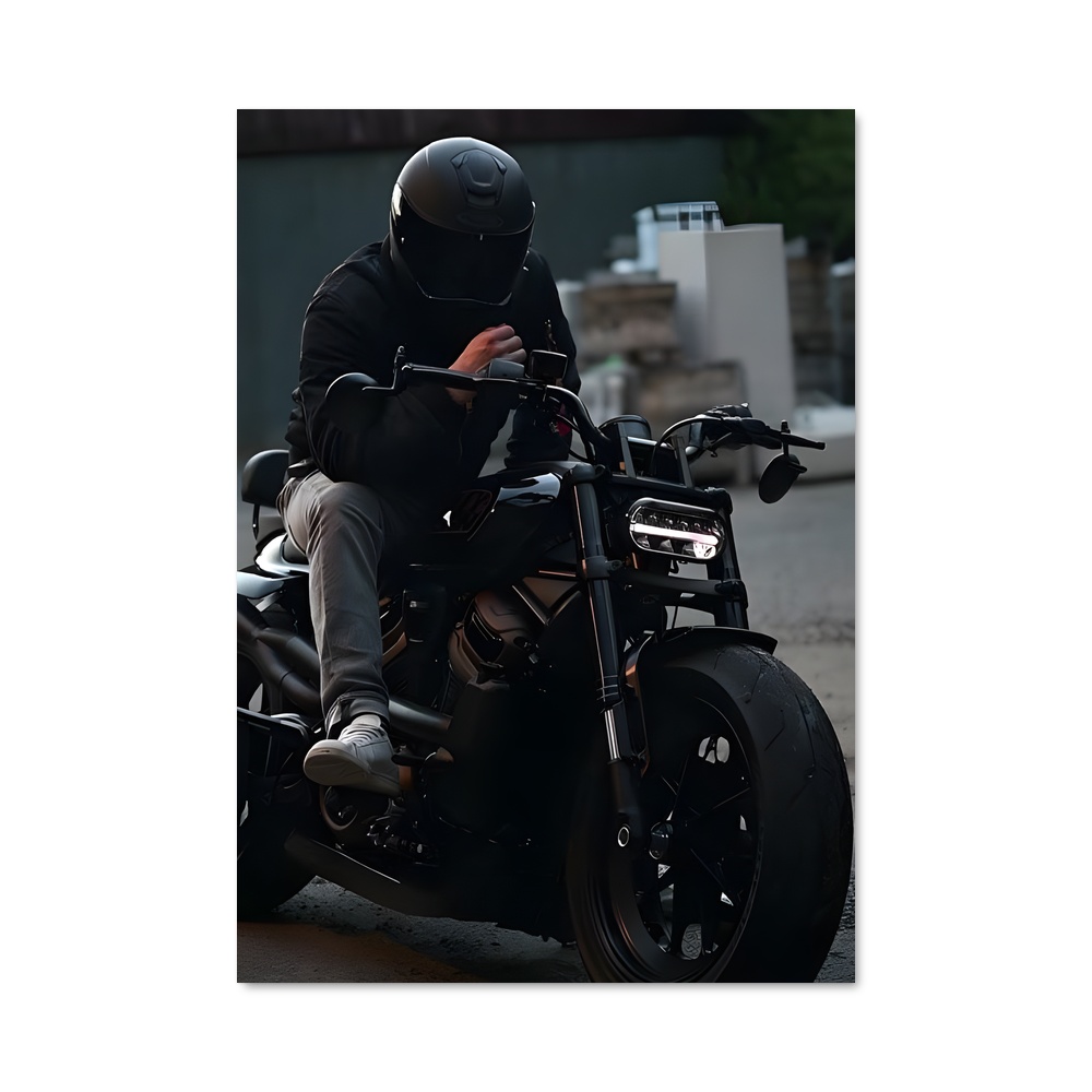 Poster Rider de l'Asphalte – affiche Harley-Davidson